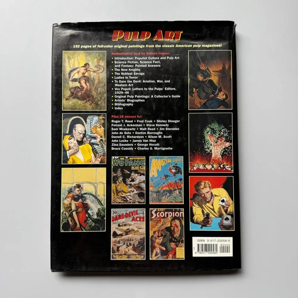 Pulp Art Original Magazine Cover Paintings by Robert Lesser Hardcover Book 1997